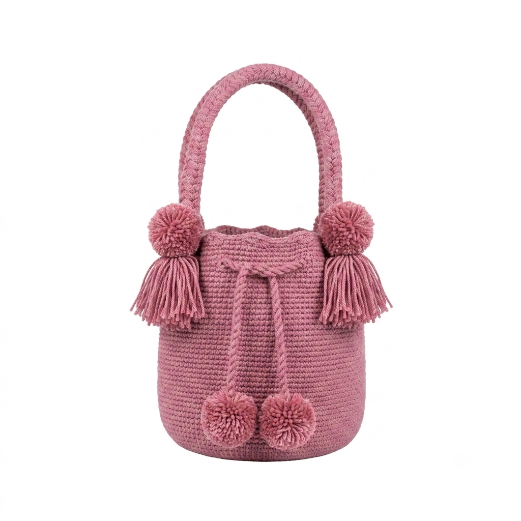 Bolso Wayuu Pequeño Unicolor Ref. AKBP02