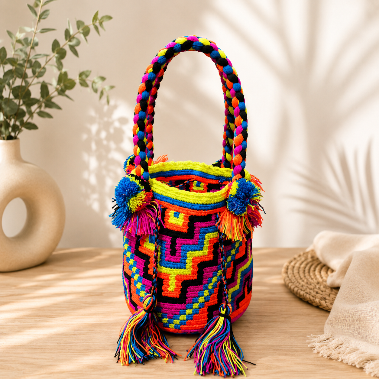 Bolso Wayuu Pequeño Multicolor Ref. AKBPM04