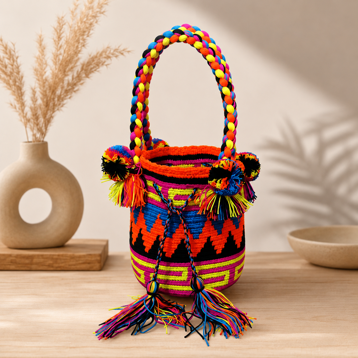 Bolso Wayuu Pequeño Multicolor Ref. AKBPM07