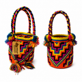 Bolso Wayuu Artesanal | Pieza Única Hecha a Mano_ Tamaño pequeño_multicolor