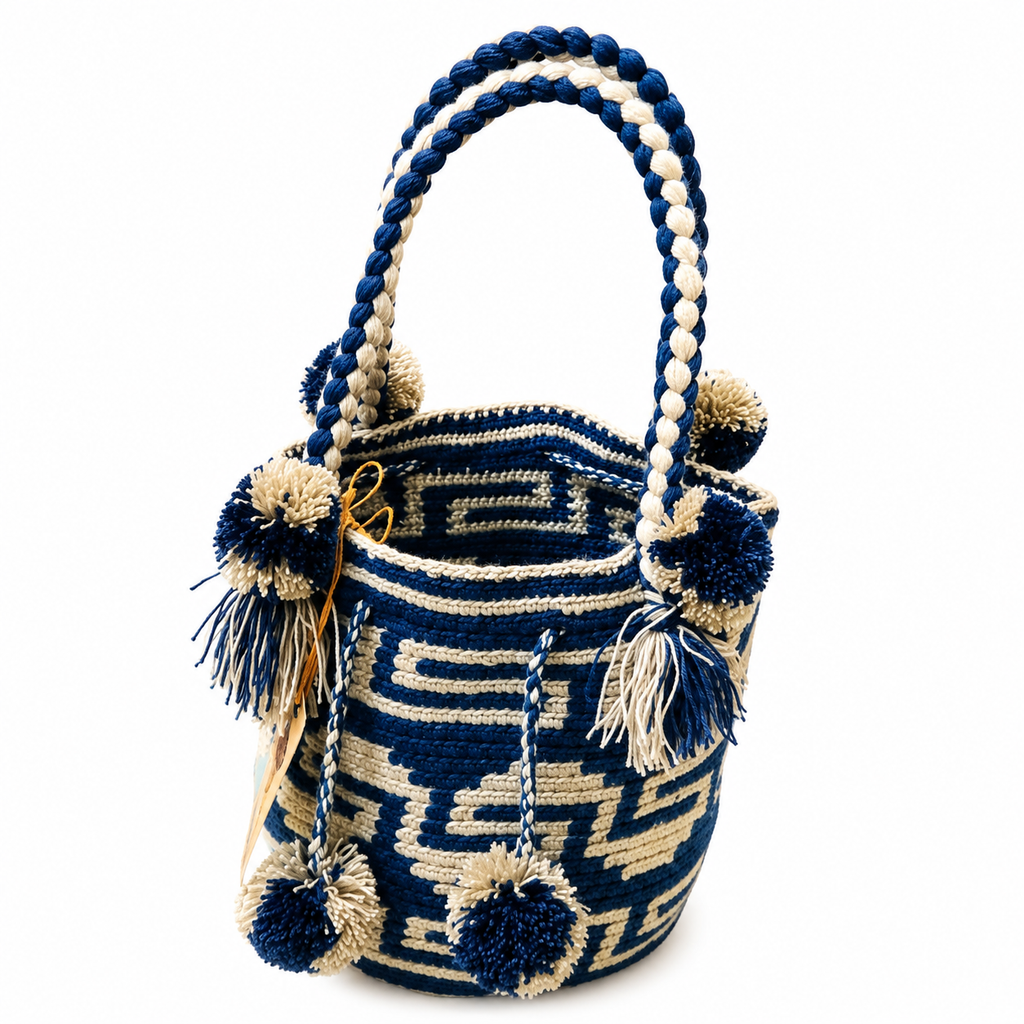 Bolso Wayuu Artesanal | Pieza Única Hecha a Mano_ Tamaño pequeño_multicolor