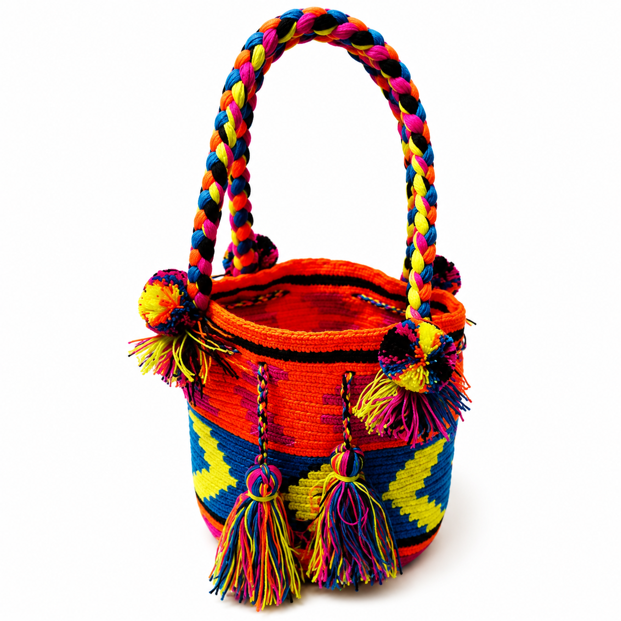 Bolso Wayuu Artesanal | Pieza Única Hecha a Mano_ Tamaño pequeño_multicolor